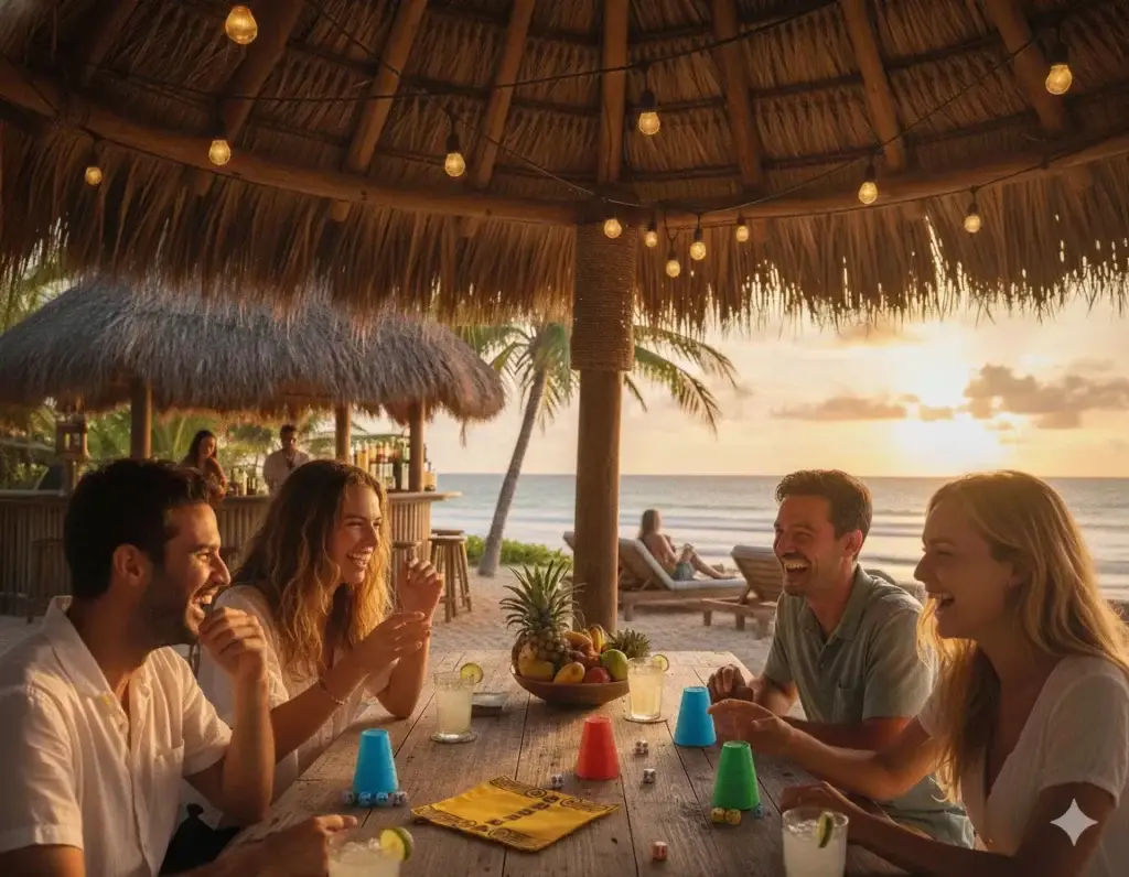 Jeux de société sur la plage
