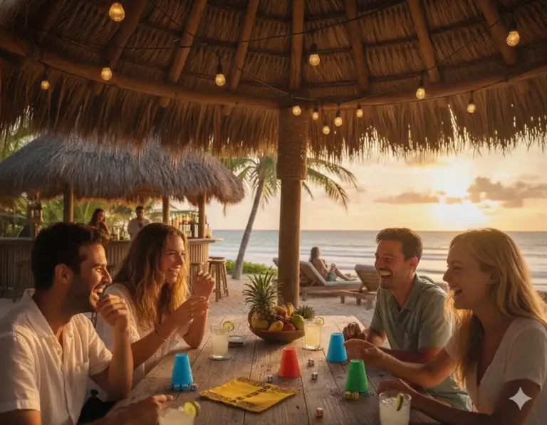 Jeux de société sur la plage
