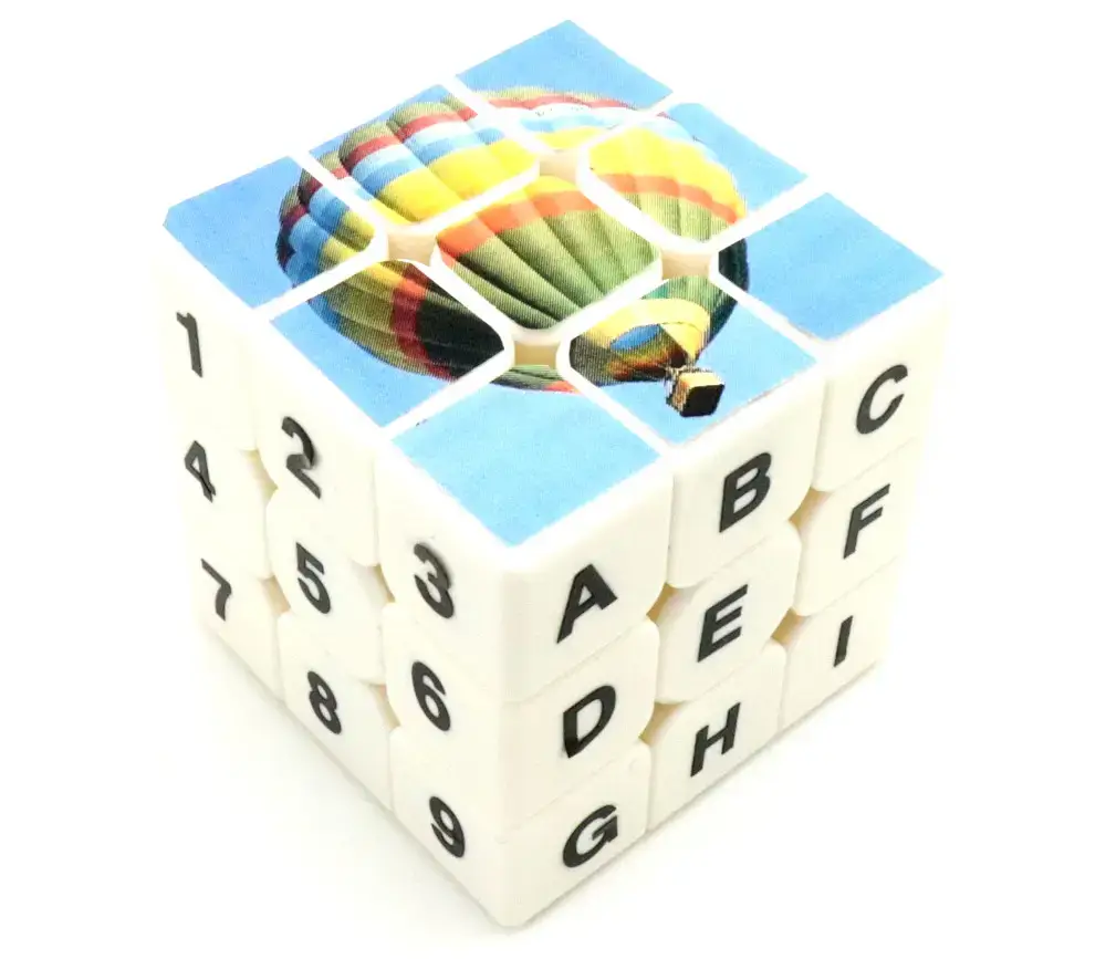 Cube magique blanc 5.5 cm à personnaliser 6 faces 3x3x3 2 Cube magique blanc 5.5 cm à personnaliser 6 faces 3x3x3 – Image 2